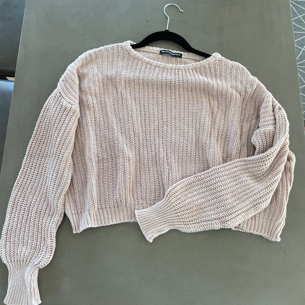 Brandy Melville blush knit sweater